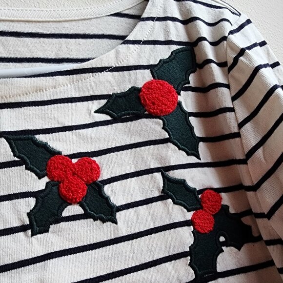 NWT Talbots Holly Striped Scoop Neck Jersey Size Petite Medium - Picture 8 of 16